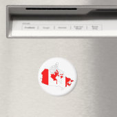 canada country flag map form silhouette symbol magneet (Insitu (Vaatwasser))