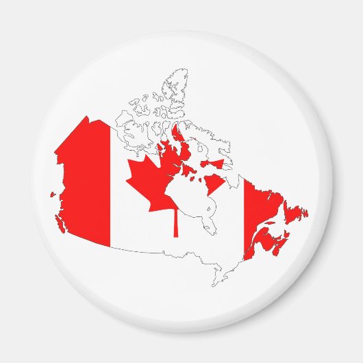 canada country flag map form silhouette symbol magneet (Voorkant)