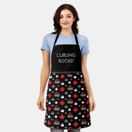Canada Curling Rocks Apron Schort