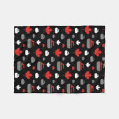 Canada Curling Rocks Fleece Blanket Deken (Voorkant (Horizontaal))