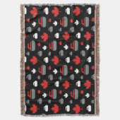 Canada Curling Rocks Throw Blanket Deken (Voorkant Verticaal)