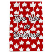 Canada Cute Canada Maple Leaf Gift Bag Medium Cadeauzakje (Voorkant)