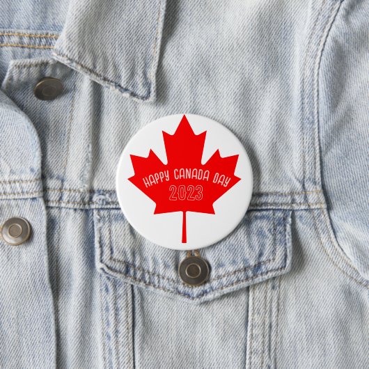 Canada Dag 2023 Tshirt Ronde Button 7,6 Cm (In situ)