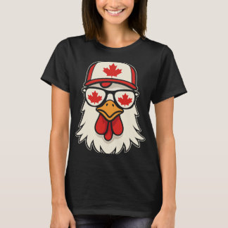 Canada Dag Canadese Vlag Esdoornblad Kip Zonnebloe T-shirt