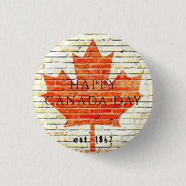 CANADA DAG EST. 1867 RONDE BUTTON 3,2 CM
