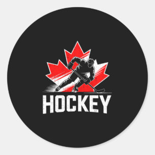 Canada dag hockey patriottische esblad Canadese Ronde Sticker