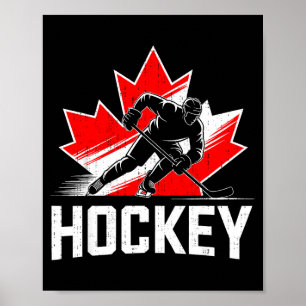 Canada dag hockey patriottische esdoornblad Canade Poster
