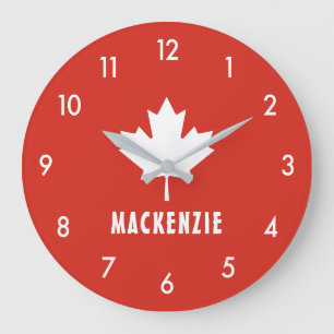 Canada Dag Rood Wit Canadese Vlag Esblad Naam Grote Klok