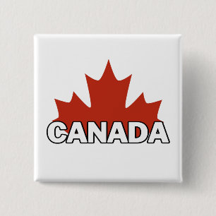 canada dag vierkant sticker vierkante button 5,1 cm