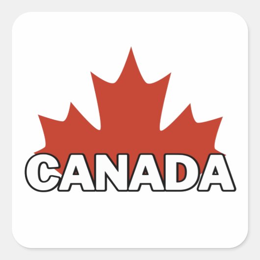 canada dag vierkante sticker (Voorkant)