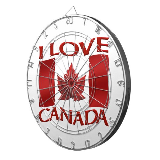 Canada Dartboard I Love Canada Souvenir Dartboard Dartbord (Voorkant Rechts)