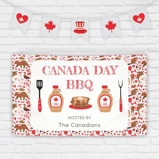 Canada Day BBQ Canadees Spandoek