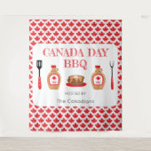 Canada Day BBQ Maple Leaf Tapestry Achtergrond Wandkleed (Voorkant)