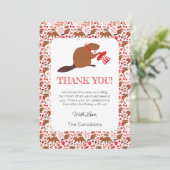 Canada Day Beaver bedankkaart Kaart (Staand voorkant)