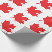 Canada Day Big Canadian Flag Maple Leaf Cadeaupapier (Hoek)