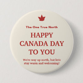 Canada Day Button - True North Maple Pride