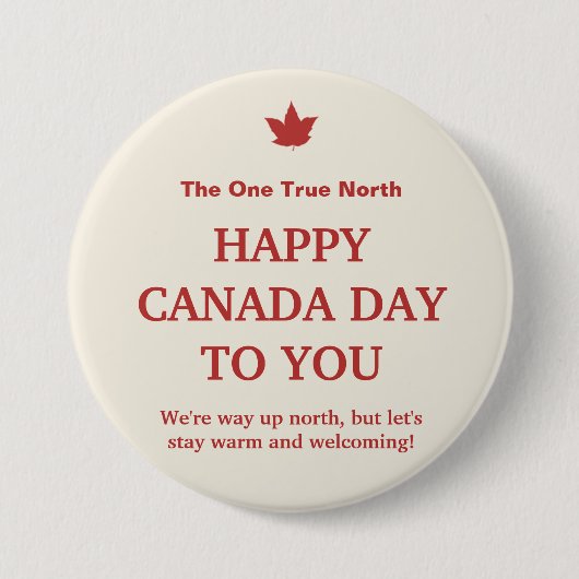 Canada Day Button - True North Maple Pride (Voorkant)