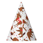 Canada Day Canadese dieren Feesthoedjes (Achterkant)