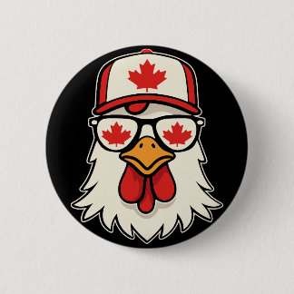 Canada Day Canadese Vlag Esdoornblad Kip Sungle Ronde Button 5,7 Cm