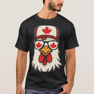 Canada Day Canadese Vlag Esdoornblad Kip Zonnebril T-shirt