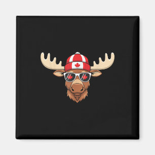 Canada Day Canadese Vlag Maple Leaf Moose Sungles Magneet