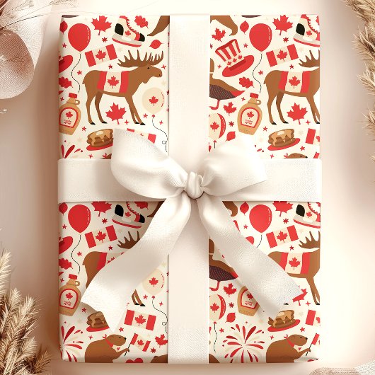 Canada Day Celebration Pattern Cadeaupapier