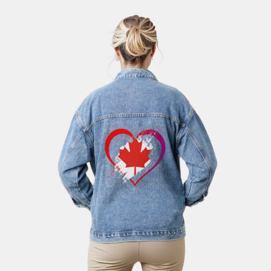 Canada Day Denim Jas Denim Jacket (Model)