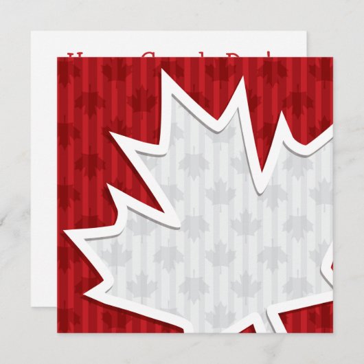Canada Day Esdoornblad Uitnodiging (Voorkant / Achterkant)