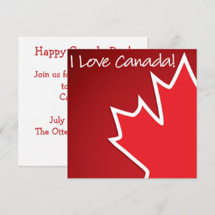Canada Day Esdoornblad Uitnodiging