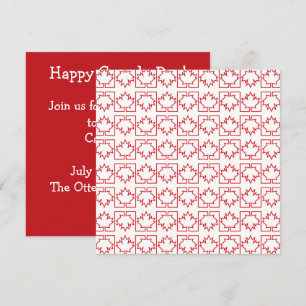 Canada Day Esdoornblad Uitnodiging