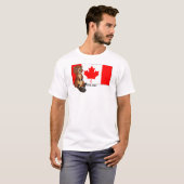 Canada Day Est. 1867 Vlag en Bever T-shirt (Voorkant volledig)