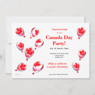 Canada Day-feest Rood en Witte Esdoornbladbellen Kaart