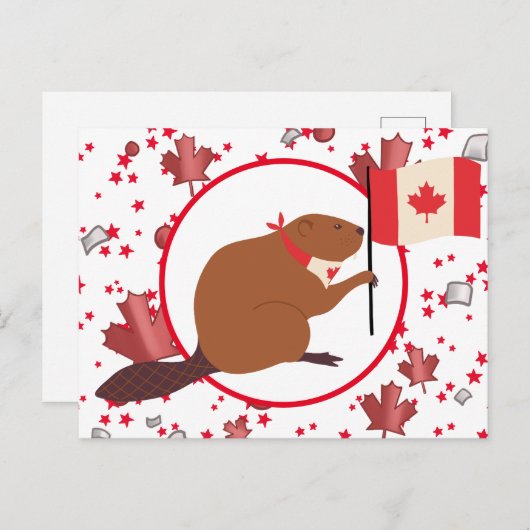 Canada Day Feestdagenkaart (Voorkant / Achterkant)