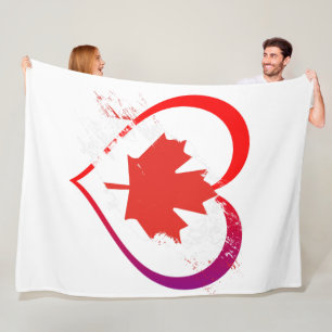 Canada Day fleece deken