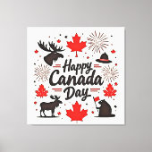 Canada Day Fun Vibes Canvas Afdruk (Voorkant)