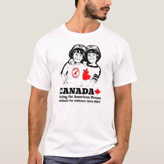 Canada Day Funny Retro T-shirt (Voorkant)