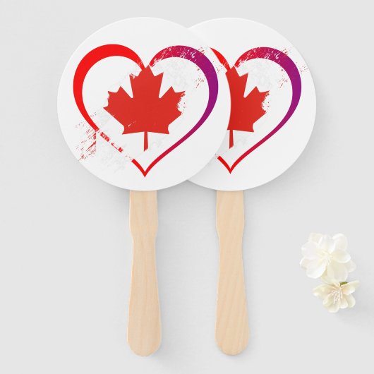 Canada Day Hand Fans Handwaaier (Voorkant en achterkant)