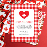 Canada Day Heart Thank You Card