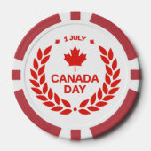 Canada Day krans poker chips (Voorkant)