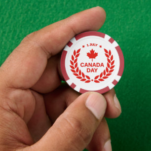 Canada Day krans poker chips