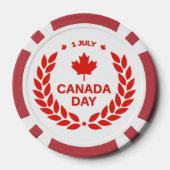 Canada Day krans poker chips (Achterkant)