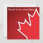 Canada Day Maple Leaf Invitation Kaart (Voorkant)