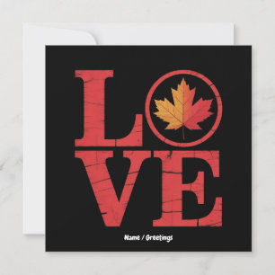 Canada Day Maple Leaf Love Flag Cool Pride Kaart