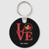 Canada Day Maple Leaf Love Flag Cool Pride Sleutelhanger (Voorkant)