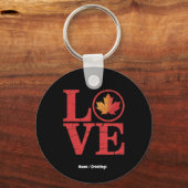 Canada Day Maple Leaf Love Flag Cool Pride Sleutelhanger (Voorkant)