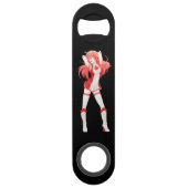 Canada Day maple leaf red & white flag animmanga Speed Flessenopener (Voorkant)