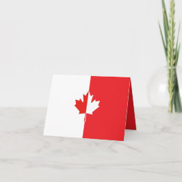 Canada Day Maple Leaf Rood & Wit Bedankkaart