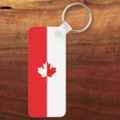 Canada Day Maple Leaf Rood & Wit Sleutelhanger (Achterkant)