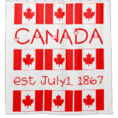 Canada Day Maple Leaf Vlag van Canada Douchegordijn (Voorkant)