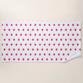 Canada Day Mapleleaf White Beach Towel Strandlaken (Voorkant)